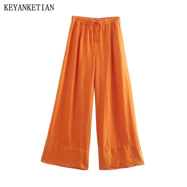 women's pants s keyanketian autumn linen blend wideleg casual style stretch front knot highwaisted solid color slacks trousers 230818, Black;white
women's pants s keyanketian autumn linen blend wideleg casual style stretch front knot highwaisted solid color slacks trousers 230818, Black;white