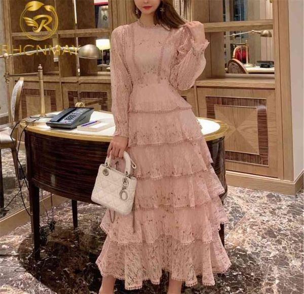 pring summer pink lace embroidery maxi dress female full sleeve high waist ruffle elegant long party dresses woman 2105158777111, Black;gray
pring summer pink lace embroidery maxi dress female full sleeve high waist ruffle elegant long party dresses woman 2105158777111, Black;gray
