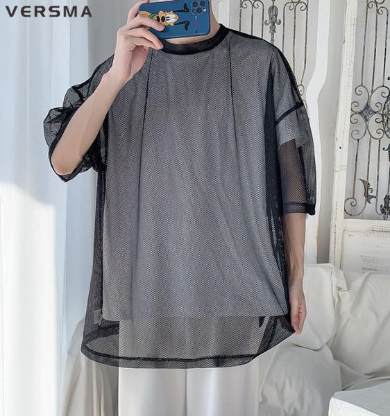 japanese trendy mesh transparent tshirt men women summer vintage short sleeve bf oversized tshirt male drop4364098, White;black
japanese trendy mesh transparent tshirt men women summer vintage short sleeve bf oversized tshirt male drop4364098, White;black