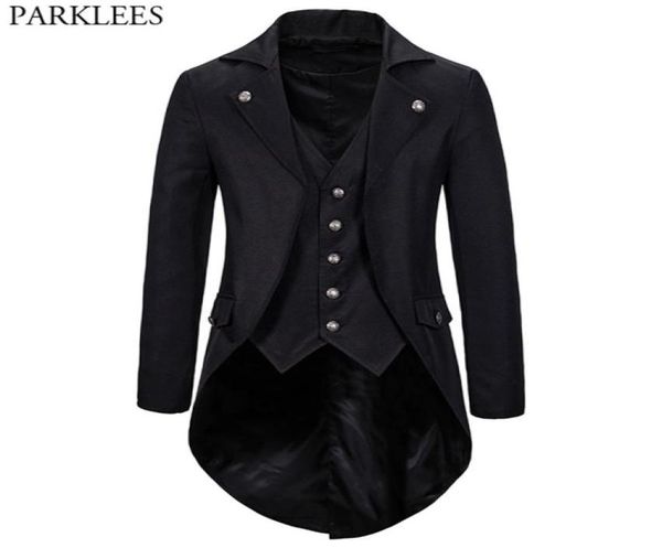 gothic victorian tailcoat jacket men steampunk medieval cosplay costume male pirate viking renaissance formal tuxedo coats 2xl y206988804, White;black
gothic victorian tailcoat jacket men steampunk medieval cosplay costume male pirate viking renaissance formal tuxedo coats 2xl y206988804, White;black