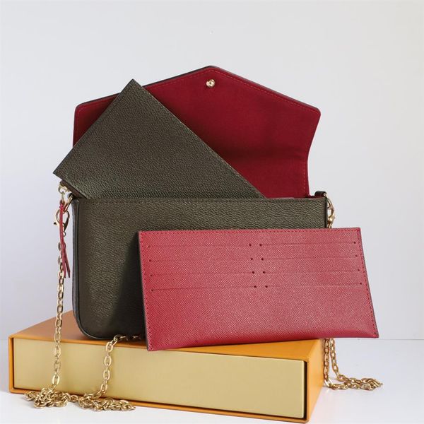 new 2022 luxurys designer wallets women purse 3-piece set fashion short damier leather wallet classic zipper pocket pa258s, Red;black
new 2022 luxurys designer wallets women purse 3-piece set fashion short damier leather wallet classic zipper pocket pa258s, Red;black