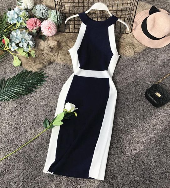 new design women039s fashion retro oneck halter neck sleeveless knitted color block pencil bodycon knee length dress6069305, Black;gray
new design women039s fashion retro oneck halter neck sleeveless knitted color block pencil bodycon knee length dress6069305, Black;gray
