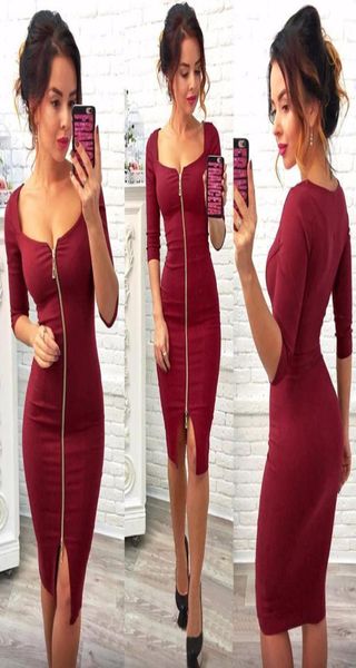 bodycon sheath dress long sleeve party dresses women clothing full zipper robe pencil tight dress vestidos black office 4611554, Black;gray
bodycon sheath dress long sleeve party dresses women clothing full zipper robe pencil tight dress vestidos black office 4611554, Black;gray
