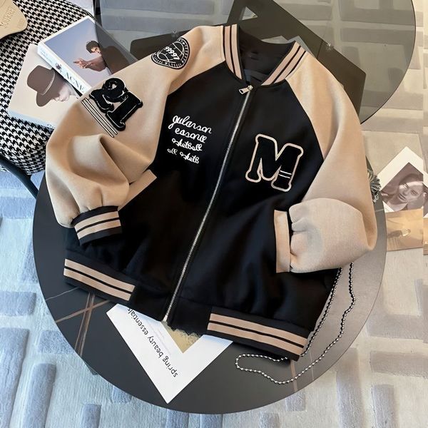 womens jackets letter embroidery for women clothing high street vintage flocking stitching coat jacket casual loose 230818, Black;brown
womens jackets letter embroidery for women clothing high street vintage flocking stitching coat jacket casual loose 230818, Black;brown