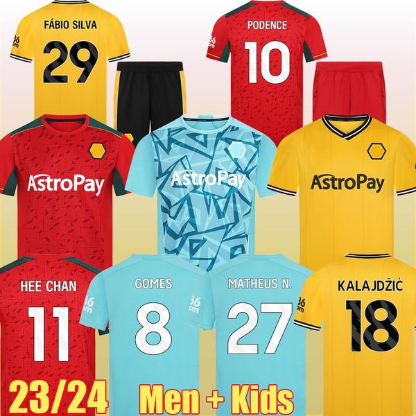 23 24 wolves matheus n soccer jerseys kilman semedo gomes neto guedes 2023 2024 wanderers red wolverhampton football shirts men kids kit shi, Black;yellow
23 24 wolves matheus n soccer jerseys kilman semedo gomes neto guedes 2023 2024 wanderers red wolverhampton football shirts men kids kit shi, Black;yellow