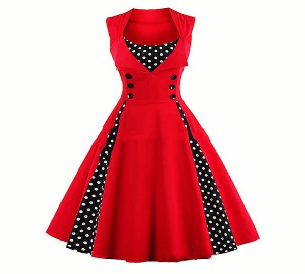 s3xl women robe retro vintage dress 50s 60s rockabilly dot swing pin up summer party dresses elegant tunic vestidos casual2077780, Black;gray
s3xl women robe retro vintage dress 50s 60s rockabilly dot swing pin up summer party dresses elegant tunic vestidos casual2077780, Black;gray