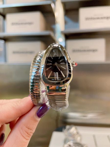 women's quartz watch serpentitubogas designer watches snake shaped dual color double ring winding strap diamond ring mouth silver dial, Slivery;brown
women's quartz watch serpentitubogas designer watches snake shaped dual color double ring winding strap diamond ring mouth silver dial, Slivery;brown