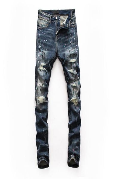 men039s jeans european style mens stretch men straight denim trousers slim paint printing blue hole zipper for 81325259046
men039s jeans european style mens stretch men straight denim trousers slim paint printing blue hole zipper for 81325259046