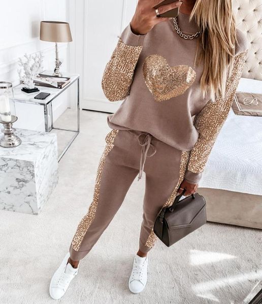 women tracksuits khaki love sequins casual sport suit round neck long sleeve hoodies pants two piece set outfits plus size cl5395008, Gray
women tracksuits khaki love sequins casual sport suit round neck long sleeve hoodies pants two piece set outfits plus size cl5395008, Gray