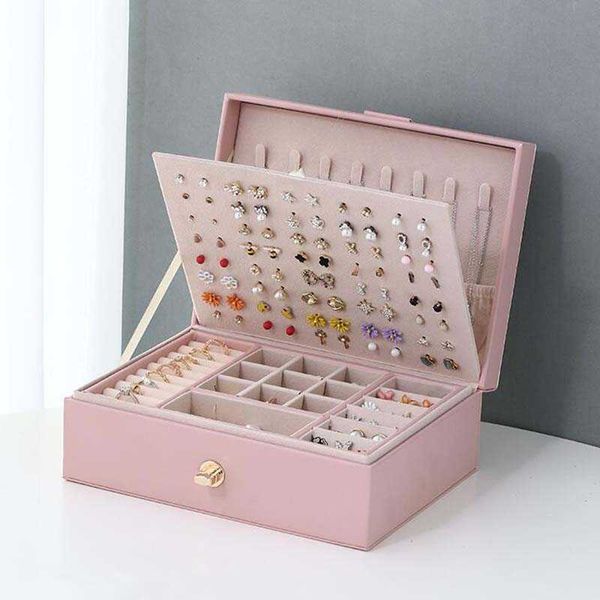 new jewelry box portable necklace earrings rings holder organizer packaging pu leather storage case display gift 230814, Black;white
new jewelry box portable necklace earrings rings holder organizer packaging pu leather storage case display gift 230814, Black;white