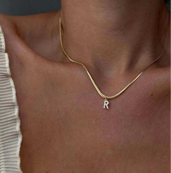 inlaid zircon letter initial pendant necklace for women gold chain cute charms collier alphabet jewelry friends gift, Silver
inlaid zircon letter initial pendant necklace for women gold chain cute charms collier alphabet jewelry friends gift, Silver