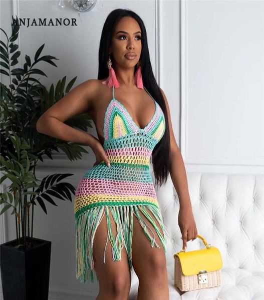 casual dresses anjamanor summer crochet tassels backless hawaiian halter dress beach cover up party short dress women club ou3062478, Black;gray
casual dresses anjamanor summer crochet tassels backless hawaiian halter dress beach cover up party short dress women club ou3062478, Black;gray