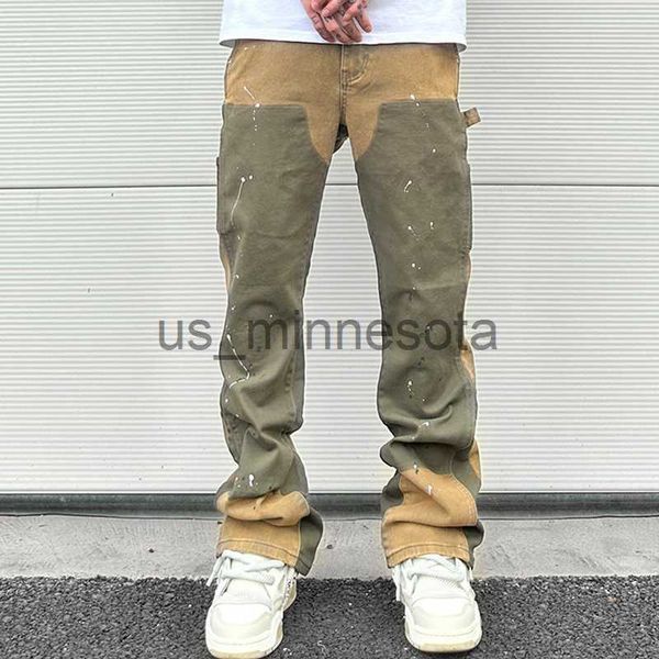 men's jeans splash ink painted washed micro elastic denim logging pants men's patchwork baggy y2k jeans oversized casual cargo tro, Blue
men's jeans splash ink painted washed micro elastic denim logging pants men's patchwork baggy y2k jeans oversized casual cargo tro, Blue