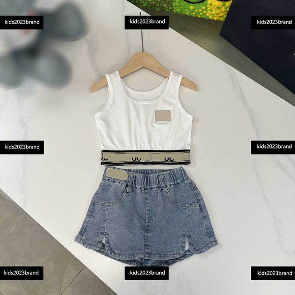 tracksuits summer girl sets baby skirt suit size 110-160 cm 2pcs refreshing tank and denim skirt april10, White
tracksuits summer girl sets baby skirt suit size 110-160 cm 2pcs refreshing tank and denim skirt april10, White