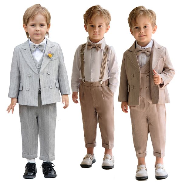 suits children s striped formal suit set boy s suspenders long shorts vest shirt bowtie clothes kids wedding birthday party costume 230818, Black
suits children s striped formal suit set boy s suspenders long shorts vest shirt bowtie clothes kids wedding birthday party costume 230818, Black