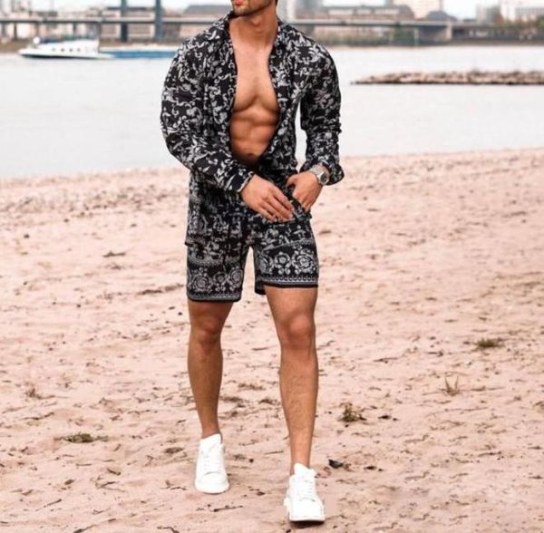 men039s tracksuits fashion men sets summer 2021 lapel print long sleeve shirts short pants casual youth slim beach suit trend m2050662, Gray
men039s tracksuits fashion men sets summer 2021 lapel print long sleeve shirts short pants casual youth slim beach suit trend m2050662, Gray