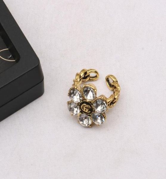 18k gold plated brand letter band rings for mens womens fashion designer open turquoise crystal metal daisy ring jewelry one size6564500, Silver
18k gold plated brand letter band rings for mens womens fashion designer open turquoise crystal metal daisy ring jewelry one size6564500, Silver
