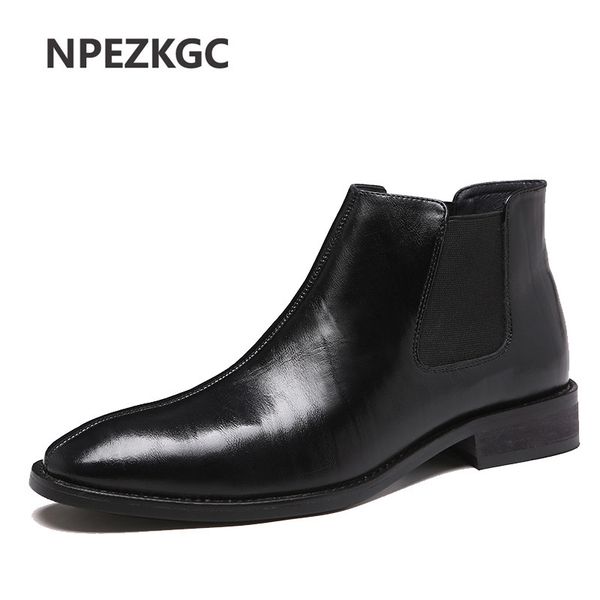 boots autumn winter men's chelsea leather casual shoes male british style slipon wedding dress short boot for man 230818, Black
boots autumn winter men's chelsea leather casual shoes male british style slipon wedding dress short boot for man 230818, Black