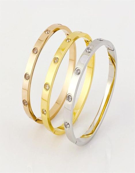 luxury stainless steel 18k gold bangle love bracelets with shining diamond crystal stone women party wedding jewelry gift8763344, Black
luxury stainless steel 18k gold bangle love bracelets with shining diamond crystal stone women party wedding jewelry gift8763344, Black