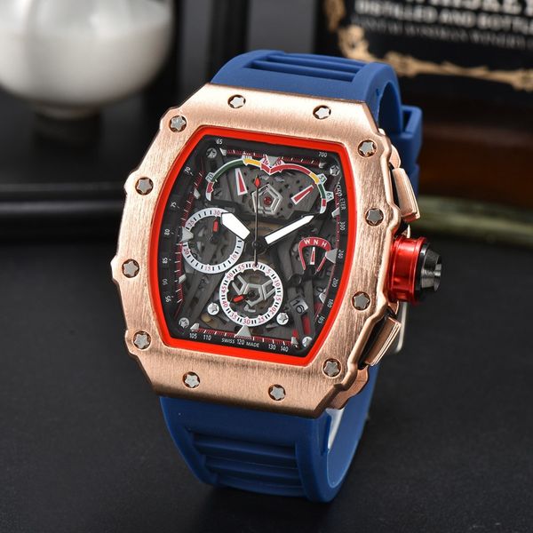 wristwatch for men 2023 mens watches five needles all dial work quartz watch luxury brand chronograph clock rubber belt fashion richar tonne, Slivery;brown
wristwatch for men 2023 mens watches five needles all dial work quartz watch luxury brand chronograph clock rubber belt fashion richar tonne, Slivery;brown