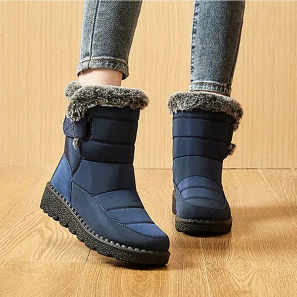 waterproof snow boots designer blue women winter warm plush ankle booties front zipper non slip cotton padded outdoor shoes, Black
waterproof snow boots designer blue women winter warm plush ankle booties front zipper non slip cotton padded outdoor shoes, Black