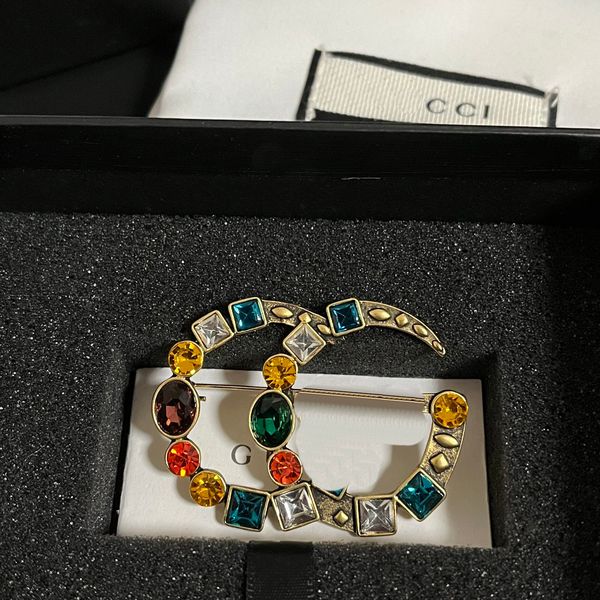 new g-letter brooch vintage gold gift brooch designer jewelry luxury womens wedding party elegant pins fashion multicolor gem brooch large s, Gray
new g-letter brooch vintage gold gift brooch designer jewelry luxury womens wedding party elegant pins fashion multicolor gem brooch large s, Gray