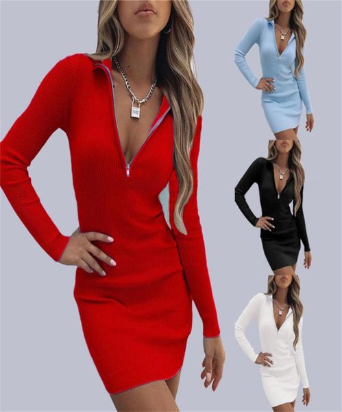 women dress autumn winter turn down collar ladies solid color high waist zipper deep vneck long sleeve mini skirt party pullover 4579852, White;black
women dress autumn winter turn down collar ladies solid color high waist zipper deep vneck long sleeve mini skirt party pullover 4579852, White;black