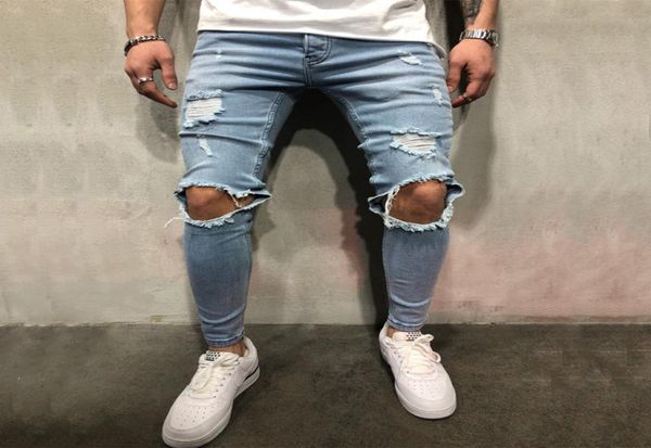 stretch men knee ripped skinny jeans urban clothing punk korean blue black denim designer distressed joggers pants1144379
stretch men knee ripped skinny jeans urban clothing punk korean blue black denim designer distressed joggers pants1144379