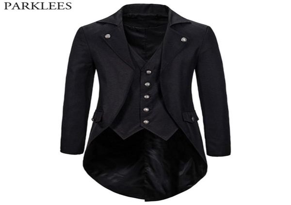 gothic victorian tailcoat jacket men steampunk medieval cosplay costume male pirate viking renaissance formal tuxedo coats 2xl y208389389, White;black
gothic victorian tailcoat jacket men steampunk medieval cosplay costume male pirate viking renaissance formal tuxedo coats 2xl y208389389, White;black