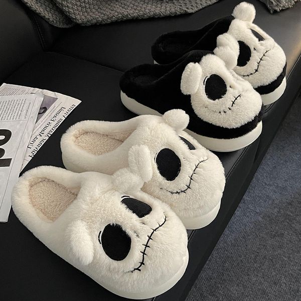 halloween cotton slippers fluffy slipper women men winter home skull cute funny couple novelty slippers, Black
halloween cotton slippers fluffy slipper women men winter home skull cute funny couple novelty slippers, Black