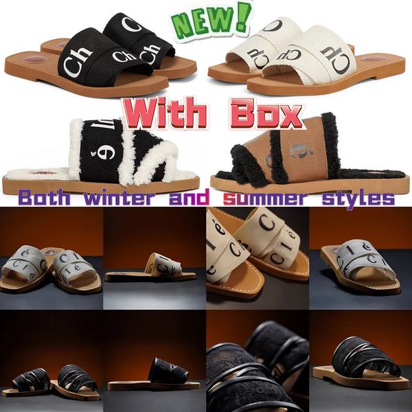 with box women woody flat mule sandal slipper designer shoe canvas print embroidered slides black white lettering fabric outdoor leather fli
with box women woody flat mule sandal slipper designer shoe canvas print embroidered slides black white lettering fabric outdoor leather fli