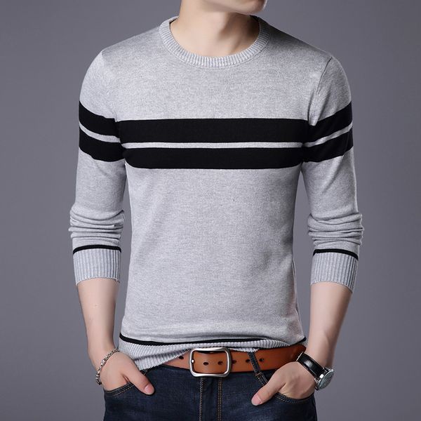 men's tracksuits autumn knitted sweater t shirt comfy o neck long sleeve pullover stripe patchwork jumper casual bottoming for winter 2, Gray
men's tracksuits autumn knitted sweater t shirt comfy o neck long sleeve pullover stripe patchwork jumper casual bottoming for winter 2, Gray