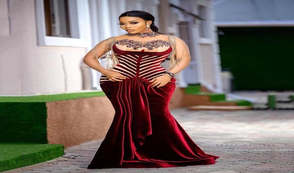 2021 plus size arabic aso ebi burgundy mermaid prom dresses beaded lace velvet evening formal party second reception gowns zj8459642, Black
2021 plus size arabic aso ebi burgundy mermaid prom dresses beaded lace velvet evening formal party second reception gowns zj8459642, Black