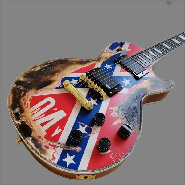 vintage beautiful electric guitar two pickups rose wood fingerboard mahogany wood body made in china
vintage beautiful electric guitar two pickups rose wood fingerboard mahogany wood body made in china