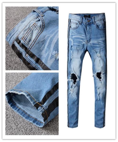 summer thin jeans designer black stripe pants slimleg motorcycle biker denim men hole fashion design hip hop mens jean s qual1155322, Blue
summer thin jeans designer black stripe pants slimleg motorcycle biker denim men hole fashion design hip hop mens jean s qual1155322, Blue