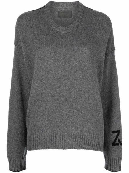 zadig voltaire knitted sweaters zv classic sleeve letter jacquard round neck sweater cashmere women's sweater, White
zadig voltaire knitted sweaters zv classic sleeve letter jacquard round neck sweater cashmere women's sweater, White