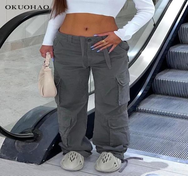 summer womens vintage grey cargo pants high waist wide leg jeans baggy casual fashion multiple pockets mom hip hop street style 224838316, Black;white
summer womens vintage grey cargo pants high waist wide leg jeans baggy casual fashion multiple pockets mom hip hop street style 224838316, Black;white