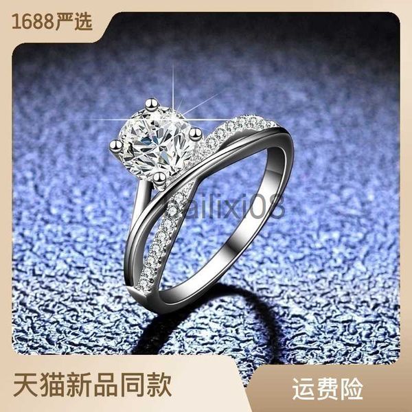 band rings d-color mosang diamond ring for women 925 sterling silver one star river four claw classic wedding j230819
band rings d-color mosang diamond ring for women 925 sterling silver one star river four claw classic wedding j230819