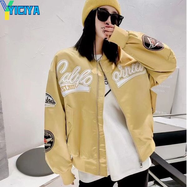 womens jackets yiciya jacket bomber women varsity racing outerwear coats windbreak american oversize baseball jacket long sleeve 230818, Black;brown
womens jackets yiciya jacket bomber women varsity racing outerwear coats windbreak american oversize baseball jacket long sleeve 230818, Black;brown