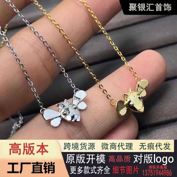 tiffay tiff925 silver v gold material versatile design cute bee shaped pendant necklace, Black
tiffay tiff925 silver v gold material versatile design cute bee shaped pendant necklace, Black
