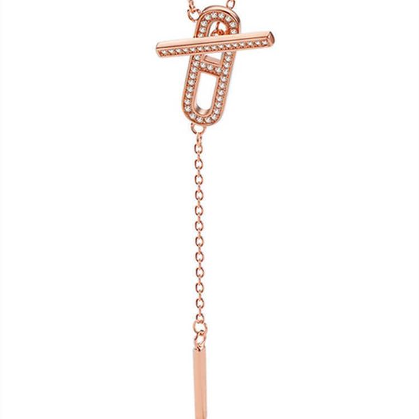 original emma's tassel pig nose necklace 925 sterling silver plated 18k rose gold full diamond q sweater chain pendant 7mn2, Black
original emma's tassel pig nose necklace 925 sterling silver plated 18k rose gold full diamond q sweater chain pendant 7mn2, Black