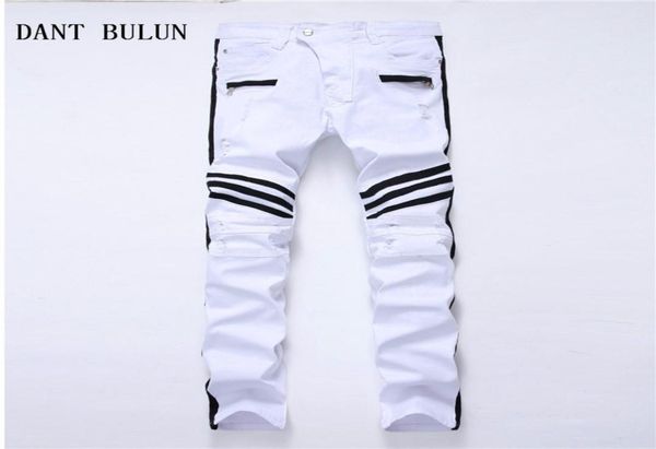 new mens ripped jeans striped white straight skinny casual hole biker denim pants plus size trousers01031414056, Blue
new mens ripped jeans striped white straight skinny casual hole biker denim pants plus size trousers01031414056, Blue