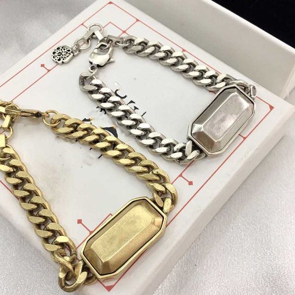 fashion designer alexander queen rectangular chain bracelet women's advanced sense personalized temperament brass plated letter bracele, Silver
fashion designer alexander queen rectangular chain bracelet women's advanced sense personalized temperament brass plated letter bracele, Silver