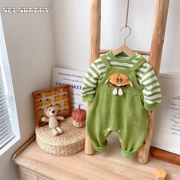clothing sets fall 2023 baby boy long sleeve striped waffle sweatshirt 3d cartoon burger suspender pants set children 2pcs outfit 230818, White
clothing sets fall 2023 baby boy long sleeve striped waffle sweatshirt 3d cartoon burger suspender pants set children 2pcs outfit 230818, White