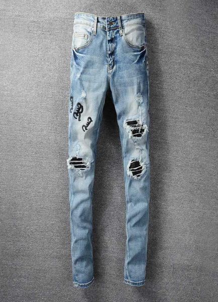 men039s jeans amri ripped pants fashion hip hop blue letter printing good version high street youth slim fit denim elastic l40s7690344
men039s jeans amri ripped pants fashion hip hop blue letter printing good version high street youth slim fit denim elastic l40s7690344
