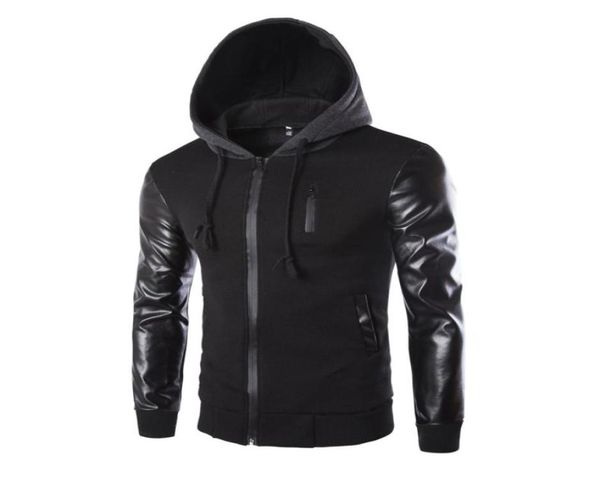 winter jacket men pu leather patchwork men039s jackets punk style autumn fashion coats men outerwear hooded male clothing 7758951, Black;brown
winter jacket men pu leather patchwork men039s jackets punk style autumn fashion coats men outerwear hooded male clothing 7758951, Black;brown