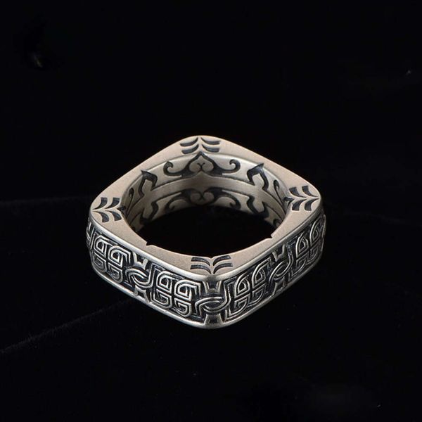 designer style designer style square round plate ring men's personality dominant street snap ring high end fashion style closed-mouth, Silver
designer style designer style square round plate ring men's personality dominant street snap ring high end fashion style closed-mouth, Silver