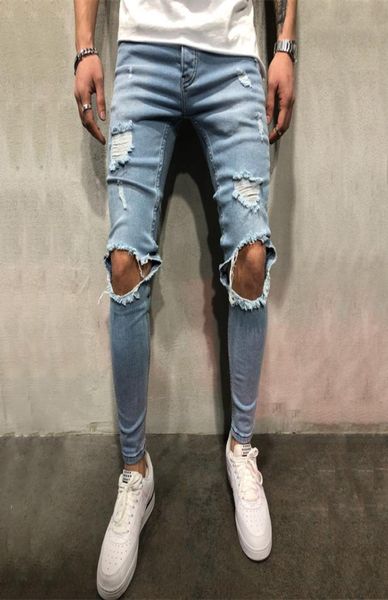 stretch men knee ripped skinny jeans urban clothing punk korean blue black denim designer distressed joggers pants3741626
stretch men knee ripped skinny jeans urban clothing punk korean blue black denim designer distressed joggers pants3741626