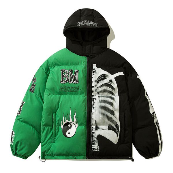 men's down parkas men hip hop parka yin yang skeleton print winter jackets mens parkas hooded padded jacket coat harajuku outwear y2k 2, Black
men's down parkas men hip hop parka yin yang skeleton print winter jackets mens parkas hooded padded jacket coat harajuku outwear y2k 2, Black