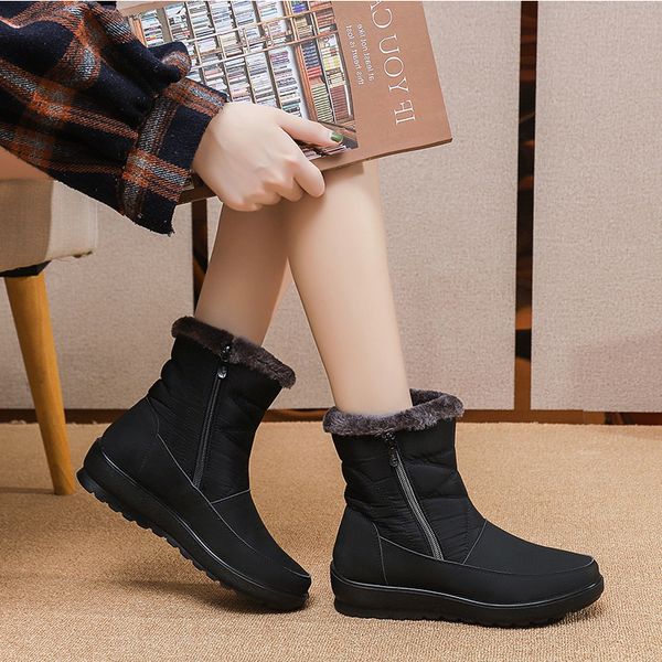 waterproof new product snow boots designer grey brown women winter warm plush ankle booties front zipper non slip cotton padded outdoor shoe, Black
waterproof new product snow boots designer grey brown women winter warm plush ankle booties front zipper non slip cotton padded outdoor shoe, Black